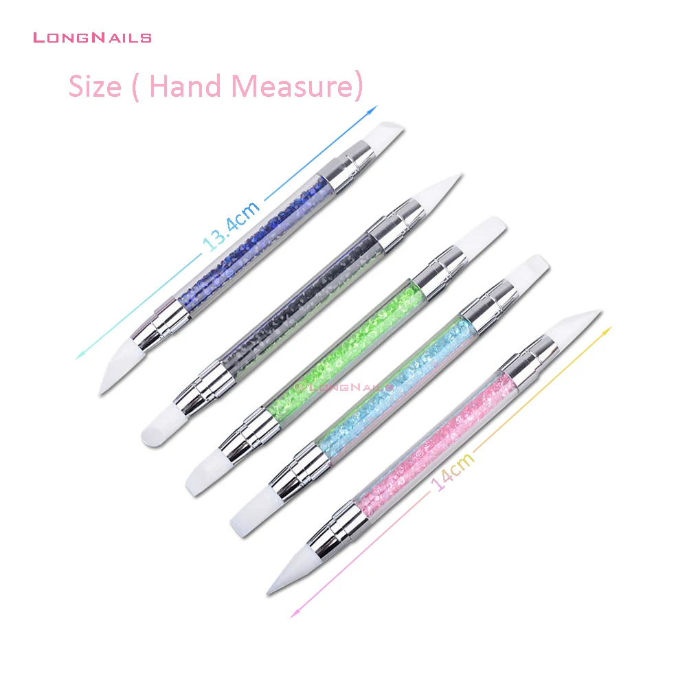 5 шт. силиконовая ручка для ногтей с двумя головками | Красота и здоровье