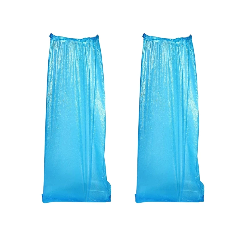 

70 Pairs Rain Protective High Top Shoe Cover Blue Unisex Disposable Waterproof Outdoor Boot Anti Slip Dust Resistant