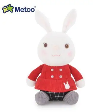 Новая Милая мультяшная плюшевая игрушка Metoo, кукла кролика, 27X13 см, мягкая плюшевая игрушка кролика для маленьких девочек, детская игрушка в подарок A50 - Цвет: style 2