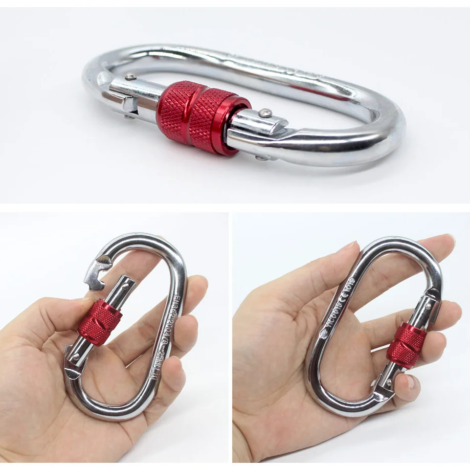 Карабин для аэрофотосъемки 1 пара гамак йоги сертифицированный CE Серебристый