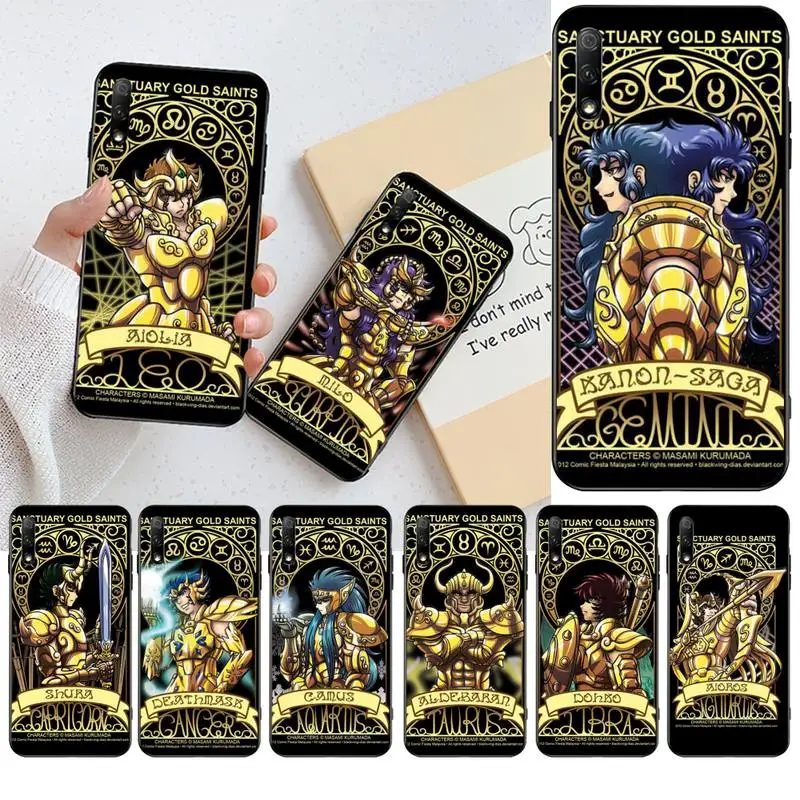 Мультфильм святая Сейя мистическая одежда золотые святые карты мягкий чехол для