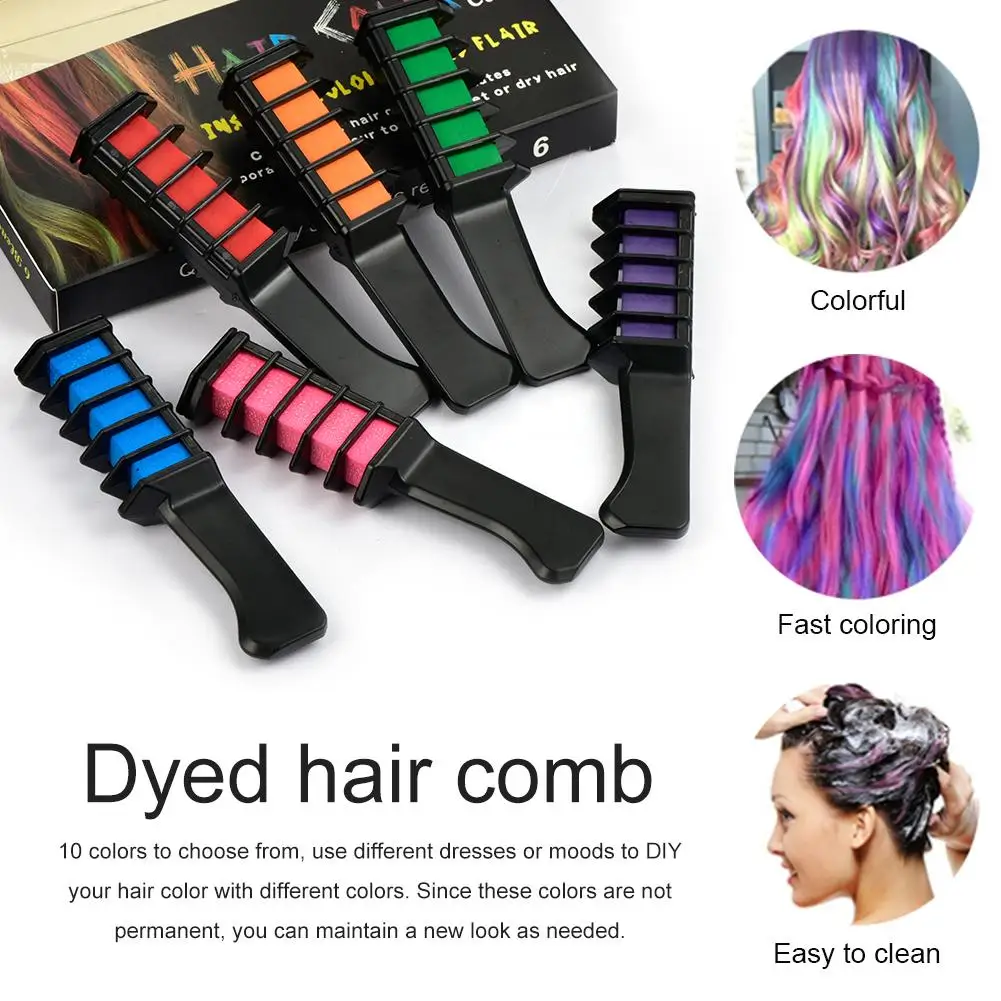 10 шт. одноразовые мелки для окрашивания волос|Цветные кольца| |