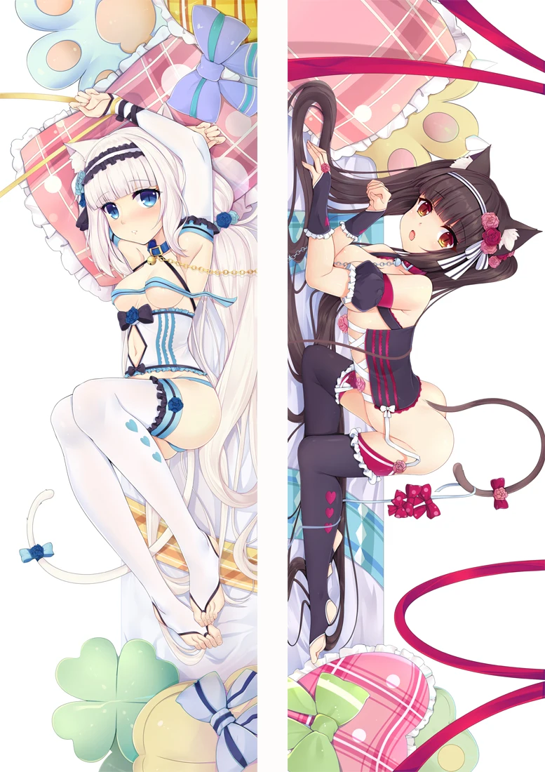 

Anime Dakimakura Body Neko Para chocola&vanilla Pillow Case Cover