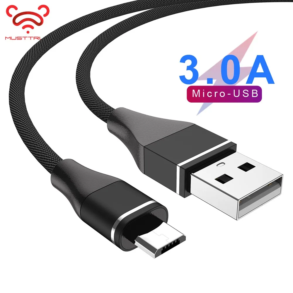 MUSTTRUE USB кабель Micro быстрое зарядное устройство для передачи данных Samsung Huawei xiaomi