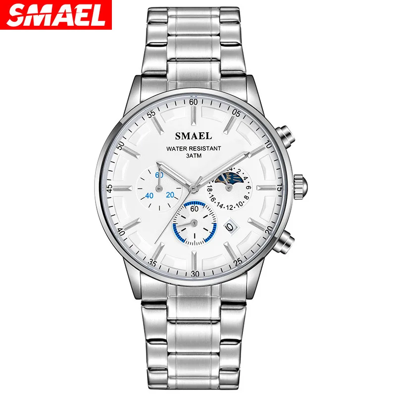 

Trendy Men's Watch Six-Pin Multi-Function Day and Night Display Waterproof Luminous Quartz Watch designer watch