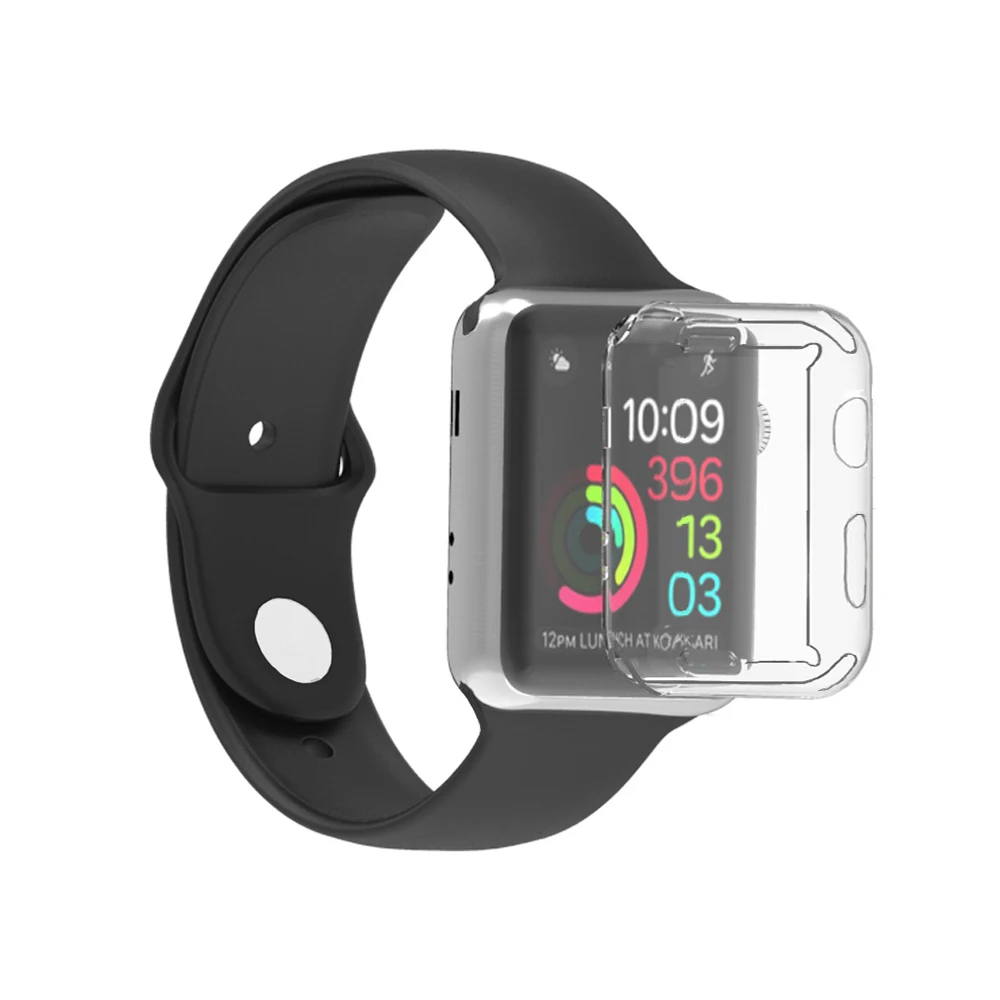 360 Тонкий чехол для часов для Apple Watch корпус 4, версия 1, 2, 3, ремешок 42 мм, 38 мм, версия мягкий прозрачный TPU Экран Защитная крышка для мобильного часо-4 3) 44 мм 40 мм