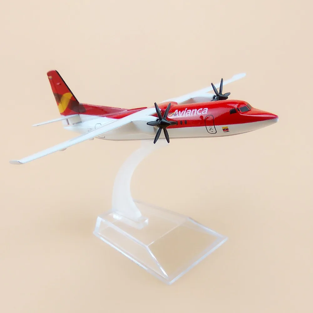16 см красный сплав металлический воздух Колумбия Avianca Fokker F 50 F50 Airways модель