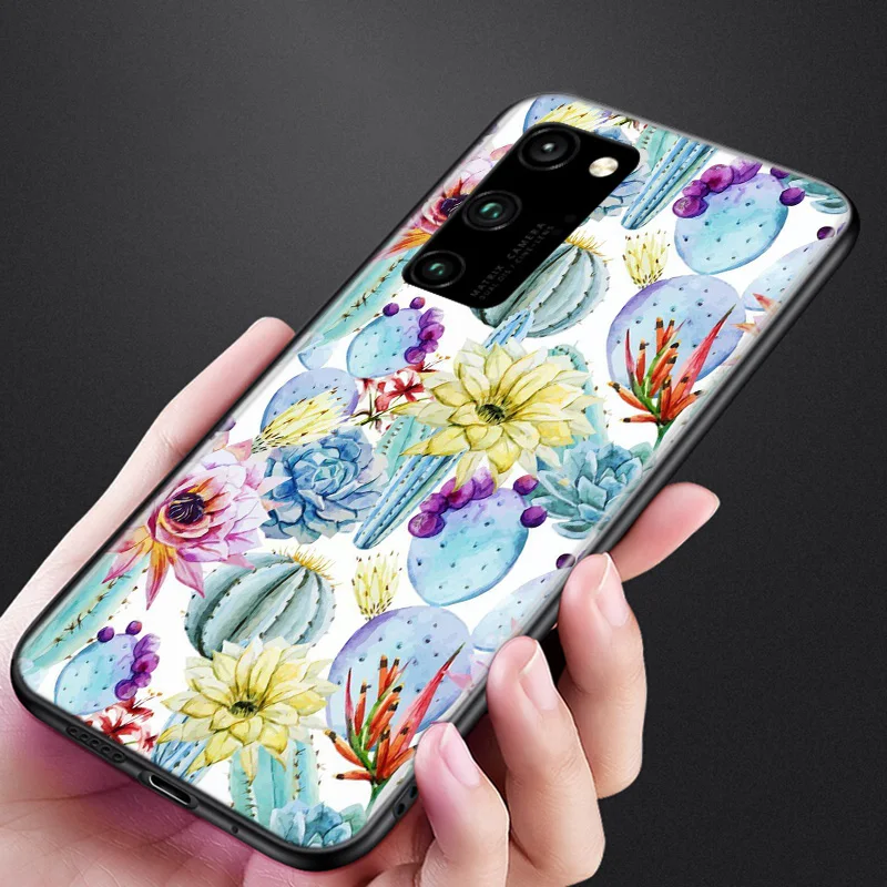 

Silicone Cover Cute Cactus Cartoon Phone Case for Huawei Honor 30 20 Pro 10i 9A 9S 9X 8X 10 9 Lite 8 8A 7A 7C Pro