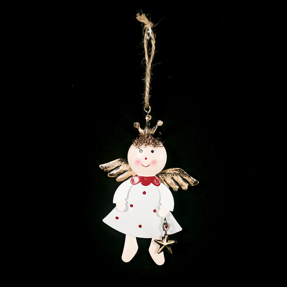 Милый металлический Ангел девочка кукла Рождественское украшение детская