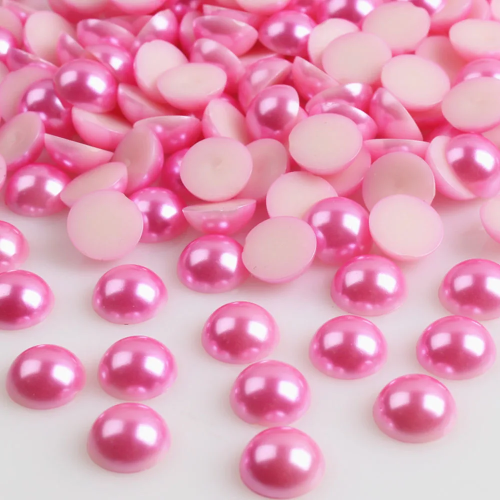 1 упаковка разноцветные искусственные жемчужины полукруглые зеркальные