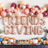 13pc 16inch friends giving letters metal aluminum foil latex balloons home decor party home decoration accessories rose gold