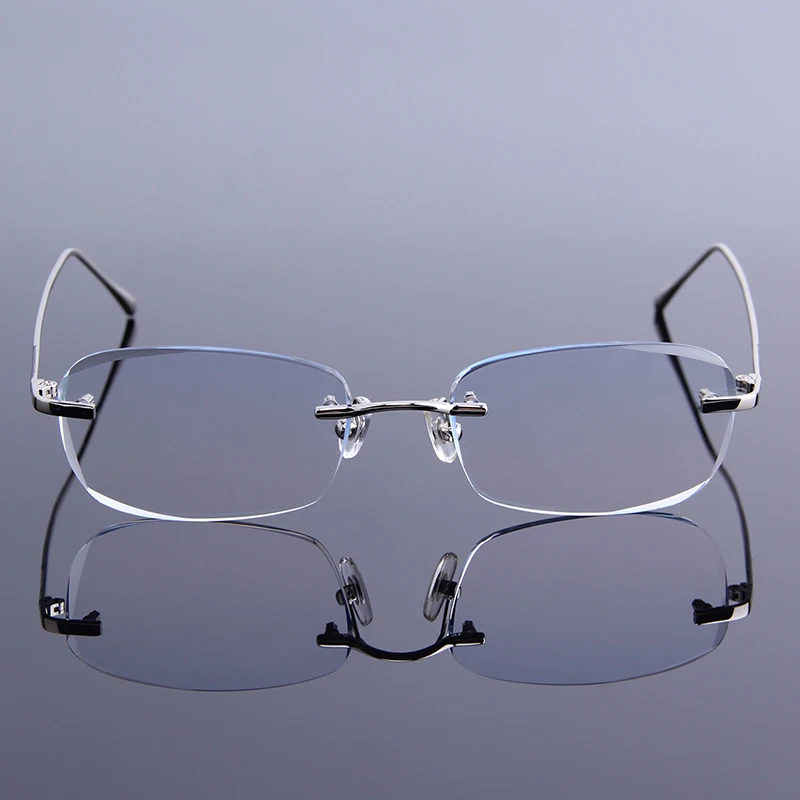 Новинка ультралегкие очки для чтения мужские без оправы дальнозоркости