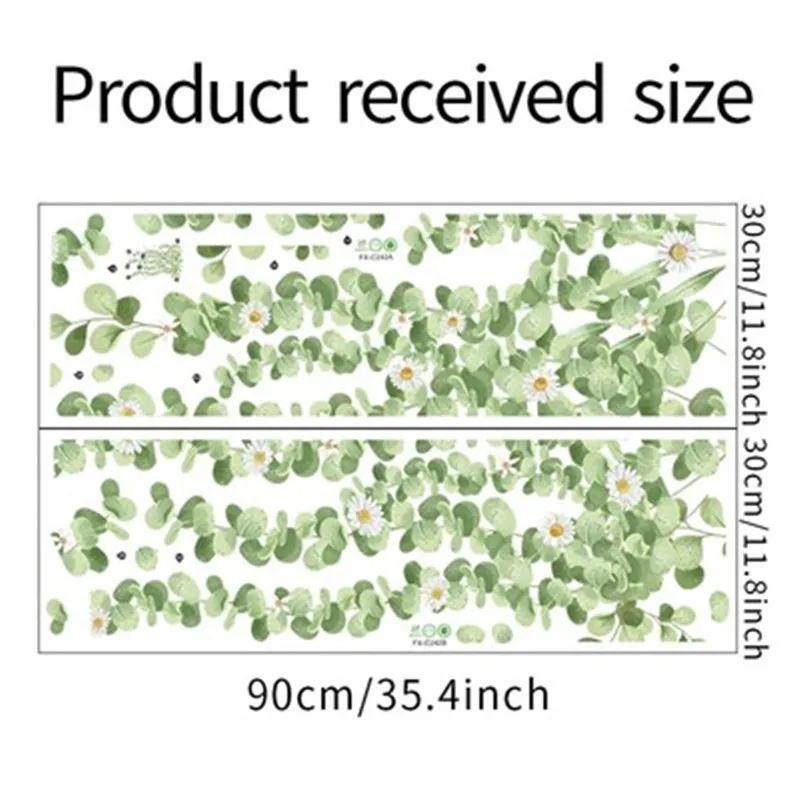 Зеленые листья лоза цветок Настенная Наклейка для детской комнаты домашний