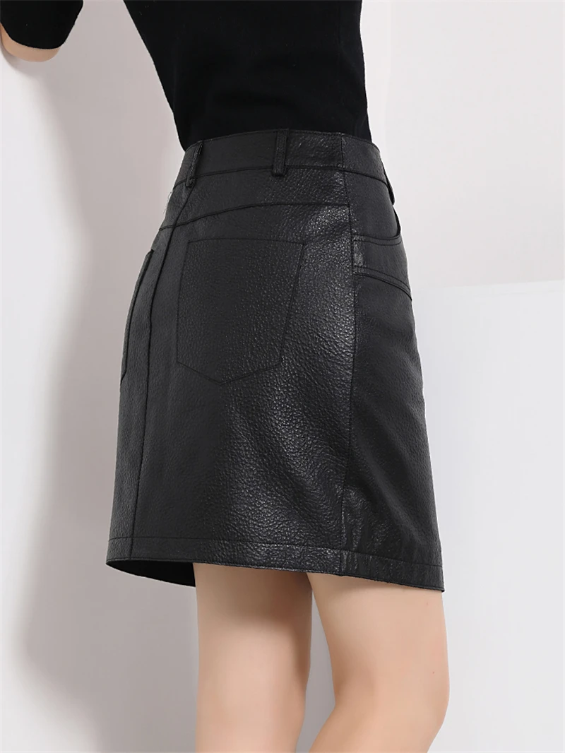 PUDI Женская обувь из натуральной кожи юбка Famele Девушка овчины кожаный А-силуэта