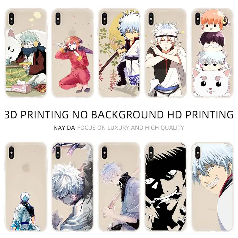 Мягкий силиконовый чехол для iPhone 12 Mini 11 Pro XS Max XR X 8 7 6 Plus 5S SE S Чехол аниме Gintama