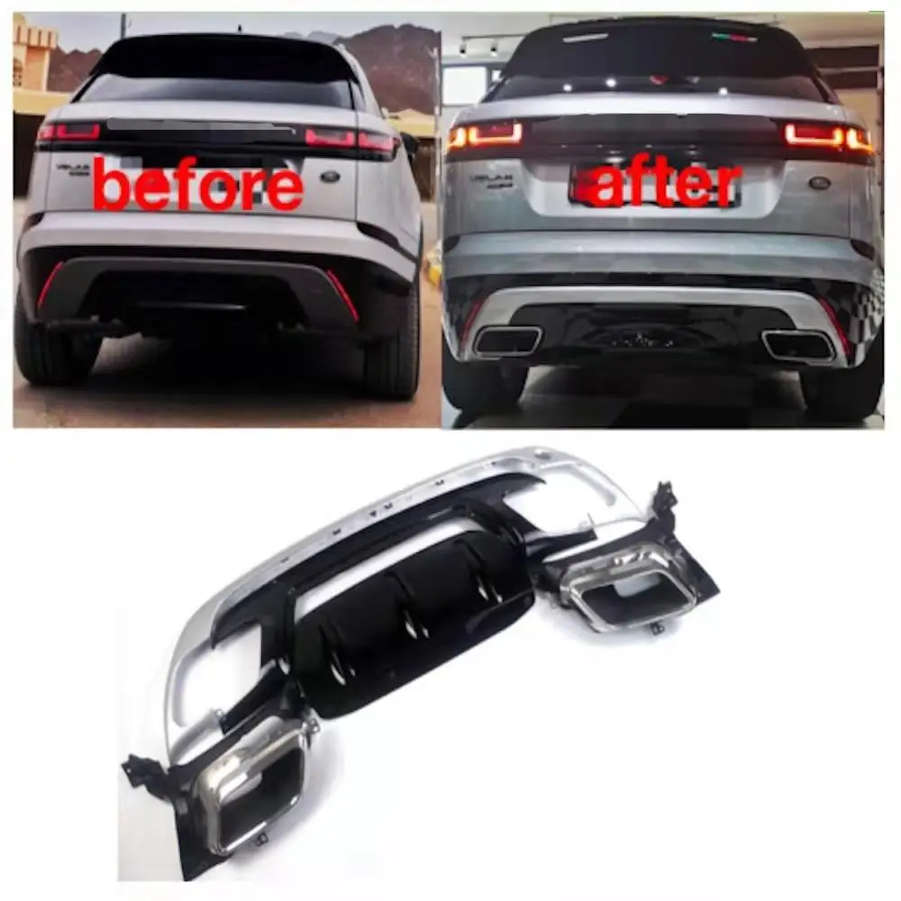 ROLLSROVER задний бампер Нижняя крышка диффузор для Range Rover Velar P380 P250 квадратная