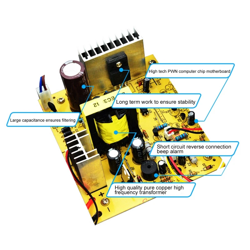 

For 12V 24V 6AH-200AH Motorcycle Full Automatic-protect Quick Charger Motor Intelligent Battery Charger Negative Pulse