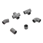 ID 25 мм стереоскопические ПВХ-коннекторы, прочная садовая водопроводная труба, 45 градусов, колено Тройник, перекрестный прямой соединитель, адаптер ирригационной трубки