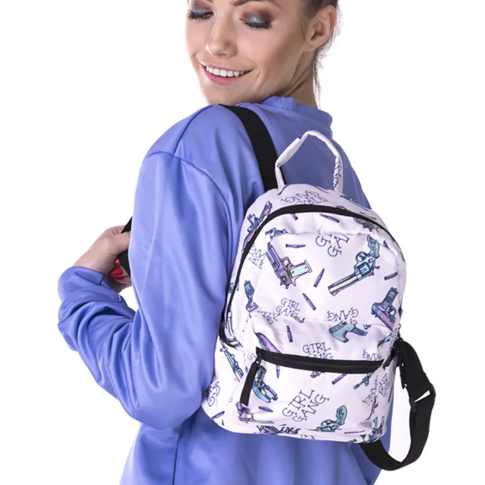 Fashion Print Small Bag Kawaii School Bag For Girl Cartoons Cute Women Backpack Mini Travel Rucksack