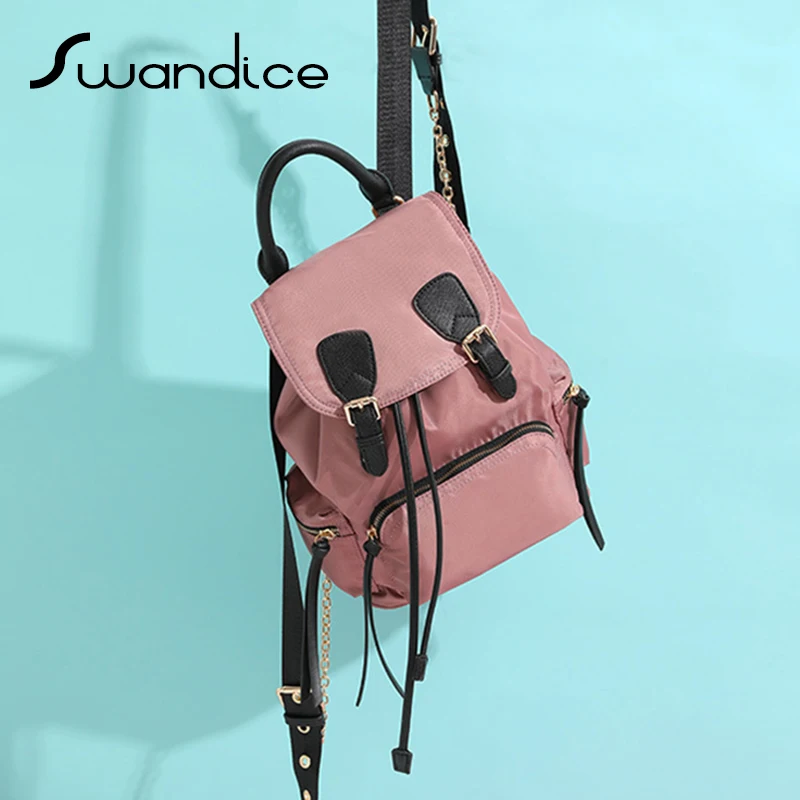 Водонепроницаемый нейлоновый тканевый рюкзак на шнурке ранец цепочке школьная