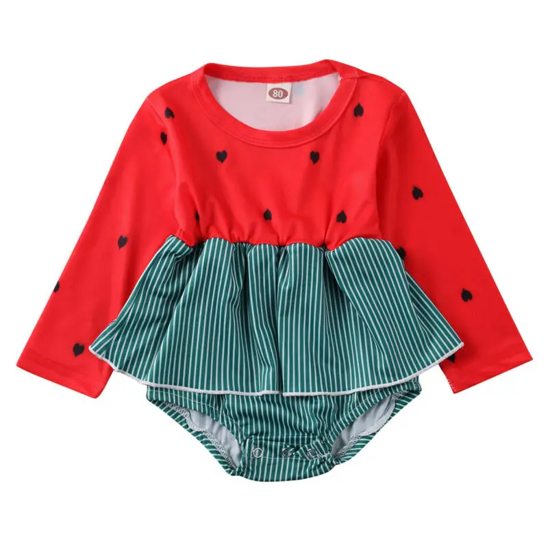 Боди для малышей 2020 цельное бикини с арбузным рисунком маленьких девочек