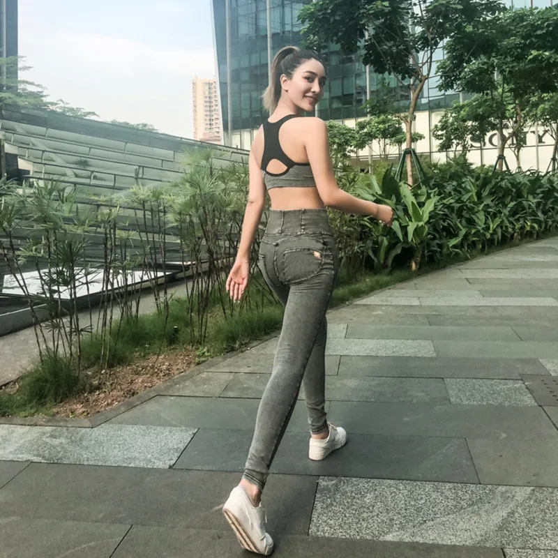 

High Waist Women Lift Hip Jeans Honey Peach Skinny Push Up Buttocks Denim Pants Zipper Bodybuilding Pants Elastic Leggings Sexy