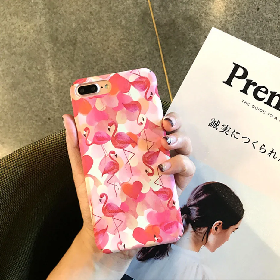 Фламинго шаблон чехол для iphone 7 совместимый apple X XS 6 6s 8 6Plus Plus 7Plus 8Plus Жесткий ПК