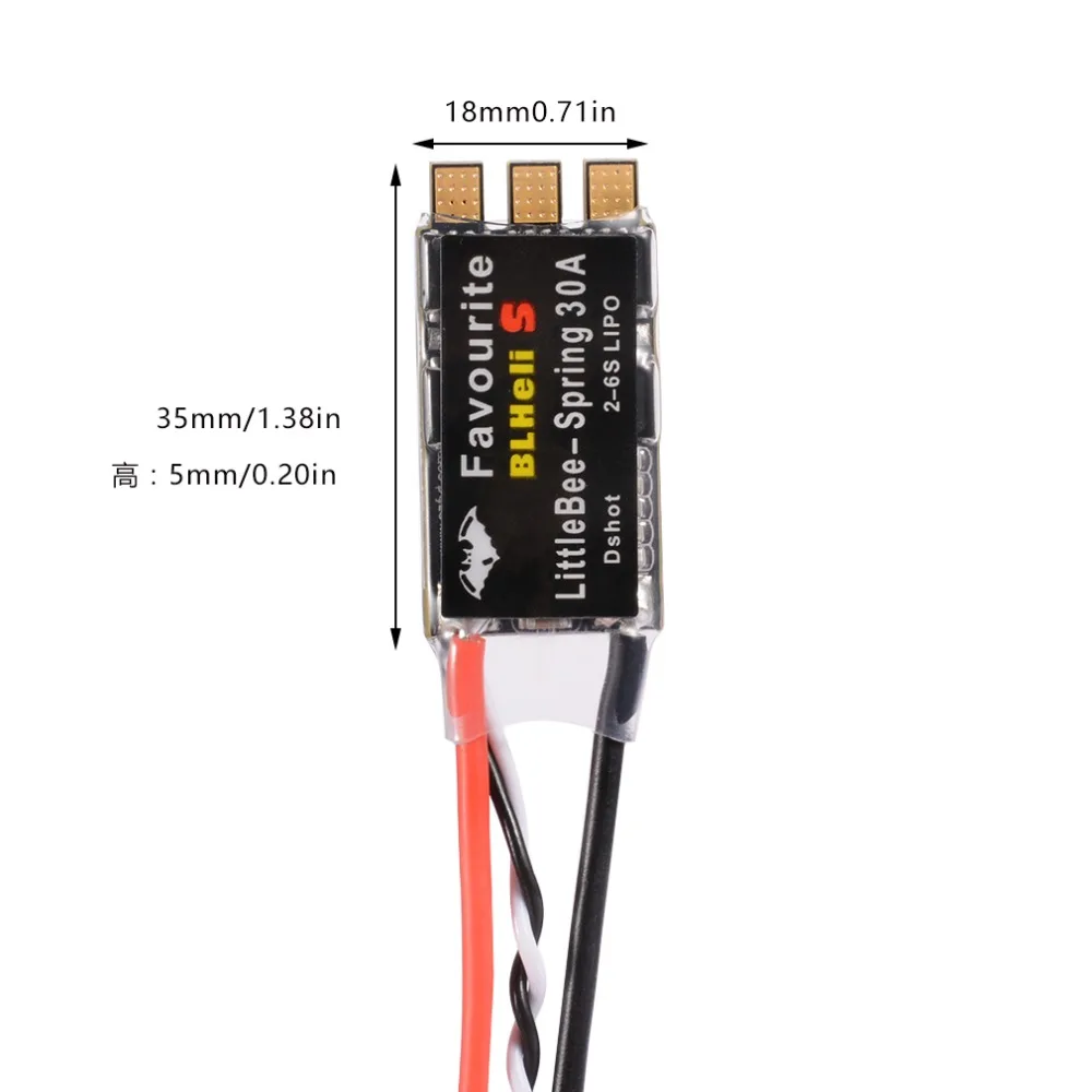 Мультикоптер FVT LITTLEBEE BLHeli-s SPRING 30A ESC 2-6 S поддерживает multishot DSHOT Oneshot42 OneShot125 | Игрушки