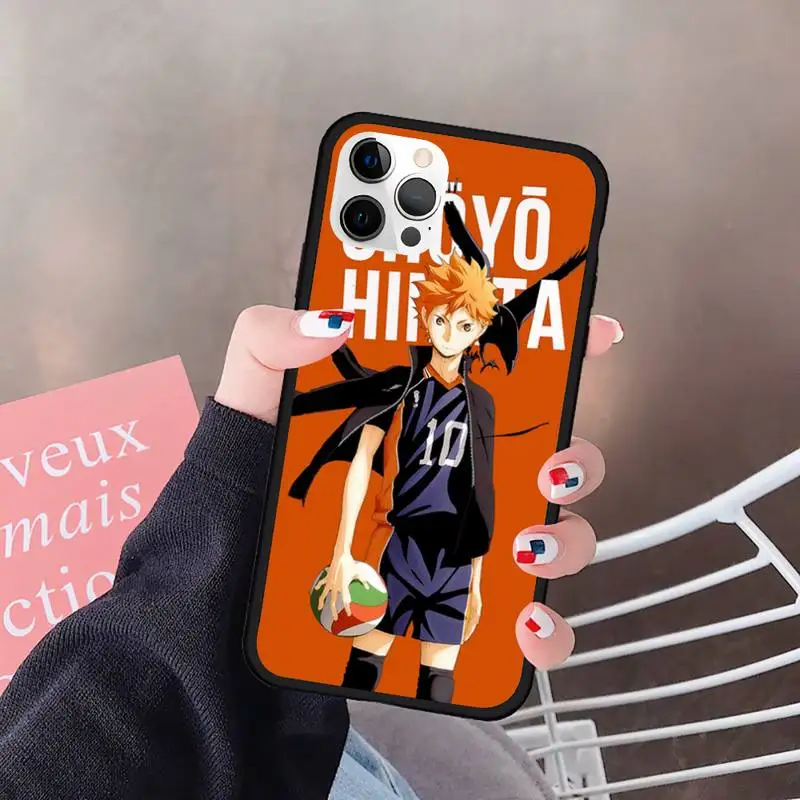 

Anime Haikyuu Volleyball Silicone Skin Phone Case For Iphone Case 5 5S SE 6 6s 7 8 11 12 X Xs Xr Pro Plus Max Mini Cover