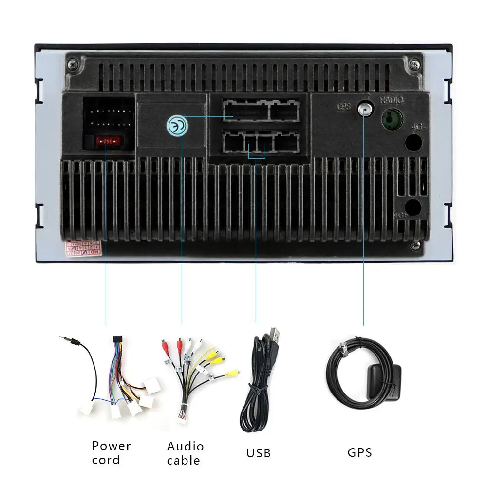 Camecho Android 8,1 автомобильный мультимедийный плеер 2 Din 7 ''Авторадио GPS Авторадио Bluetooth аудио стерео FM AUX USB для Toyota Corolla