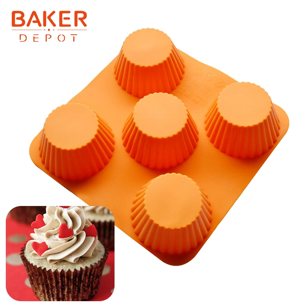 BAKER DEPOT круглая силиконовая форма для тортов Маффин оборудование для выпечки Торты, хлеб, яйцо, форма, пудинг, желе, формы, сделай сам, день рождения, свадьба - Цвет: CDY-455