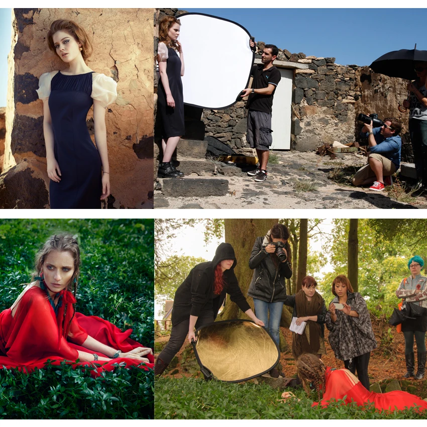 

60x90cm Reflector Photography Light Diffuser Portable Camera Light Reflector with Carry Case Reflector For Photography 5 in 1