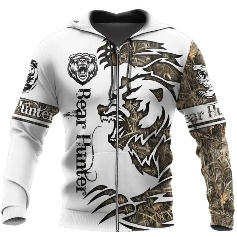 

Bear hunting tattoo 3D Print Hoodies for men/women Harajuku Fashion Hooded Sweatshirt Autumn Casual hoodie sudadera hombre