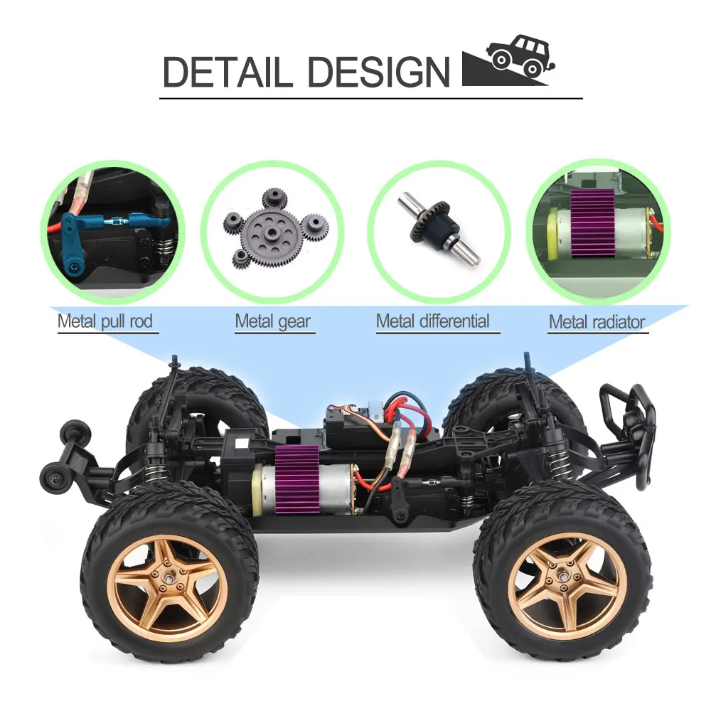 2 4 GHz 4WD Wltoys XK 12402 A D7 1/12 RC автомобиль 550 мотор 45 км/ч пустынный багги Rock Racing Crawler Truck