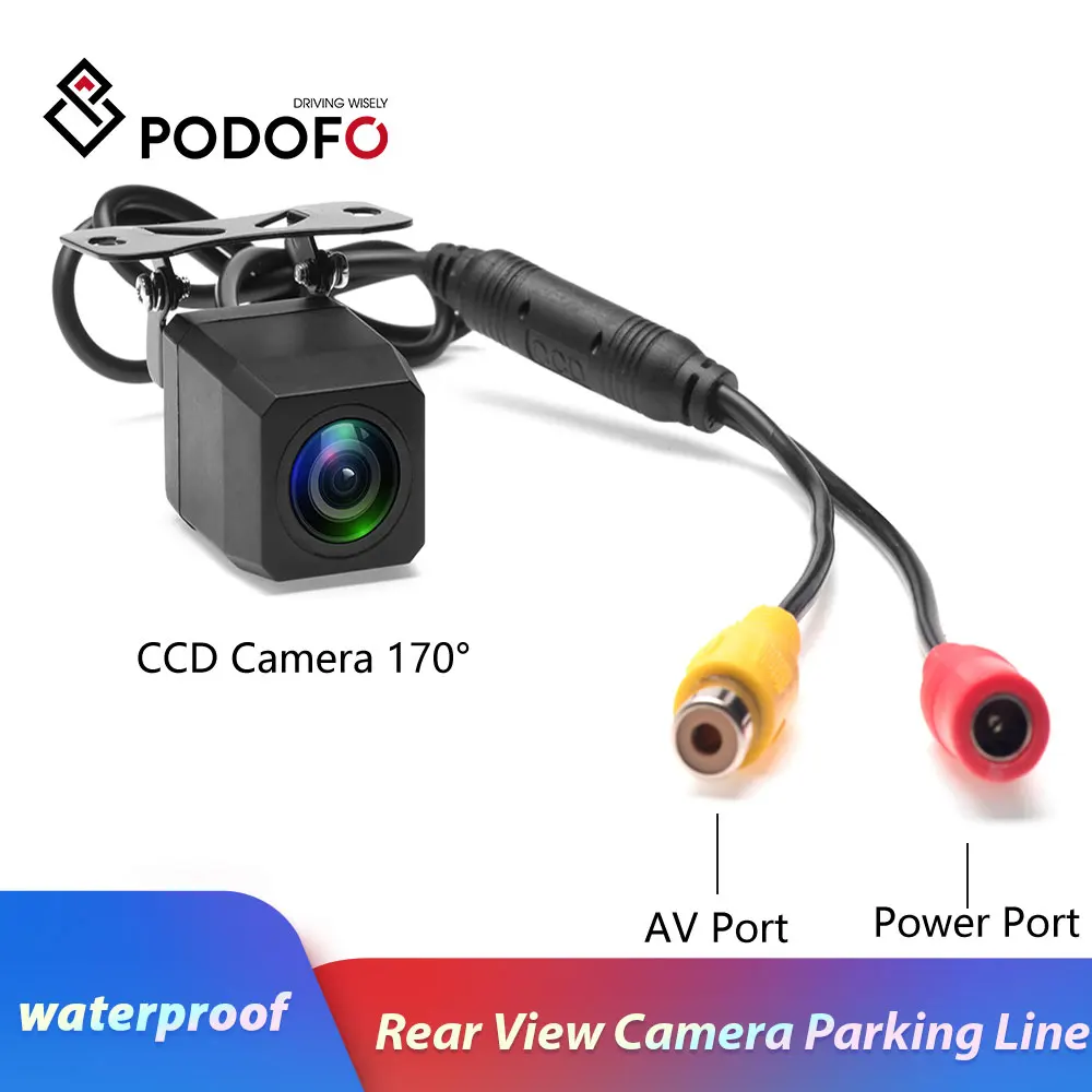 Podofo IP68 Водонепроницаемая камера заднего вида Автомобильная SONY CCD ночного видения