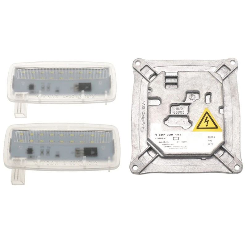 Online 2 Adet LED Ayna ışık Güneşlik Lambası Ve 1 Adet Yeni HID Xenon Far Lamba Balastı