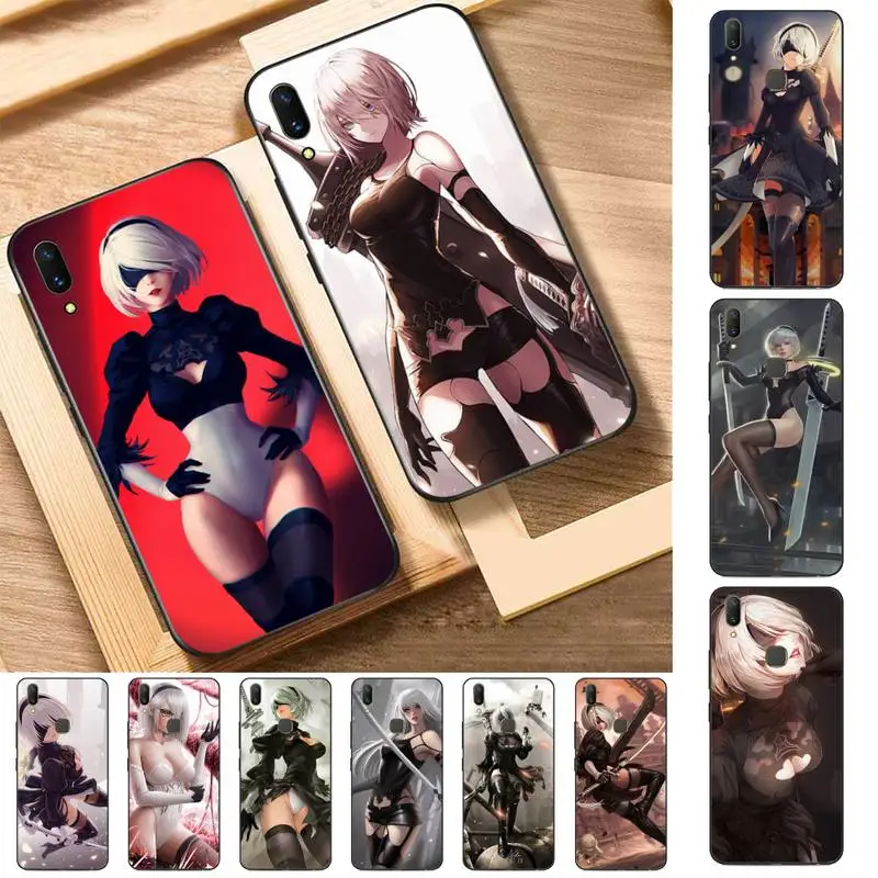 

FHNBLJ Nier Automata Phone Case for Vivo Y91C Y11 17 19 17 67 81 Oppo A9 2020 Realme c3