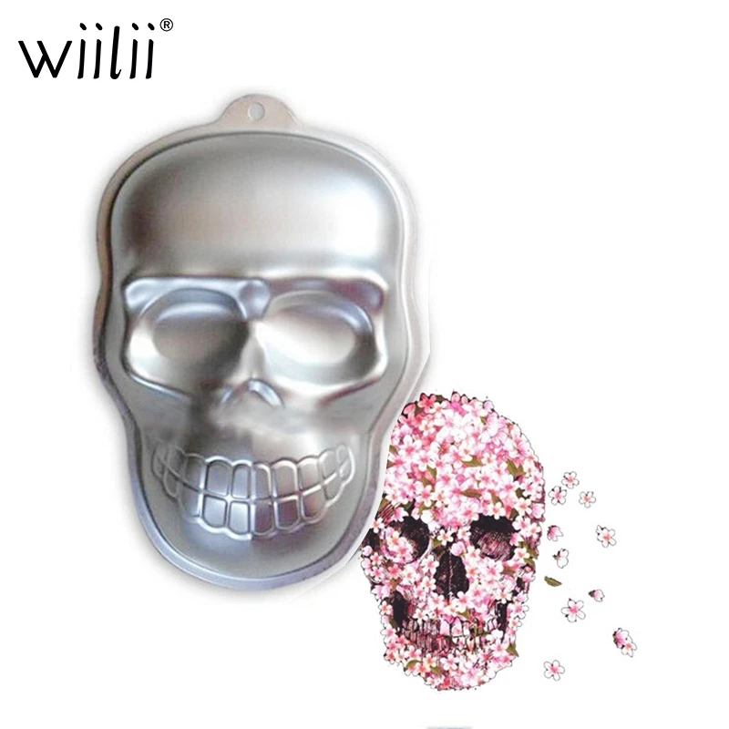 3D-форма для украшения торта с головой в виде черепа форма выпечки крема Хэллоуина