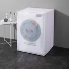 Чехол для барабана стиральной машины, водонепроницаемая Пылезащитная сушилка на молнии PEVA, защитный чехол, домашние аксессуары с мультяшным принтом