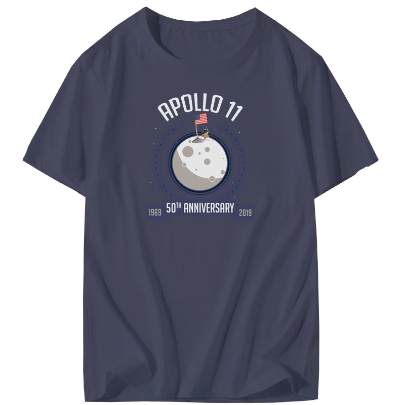 Лидер продаж хлопковая Футболка Apollo 11 50th anniversary moon landing July 20 1969 летняя футболка для