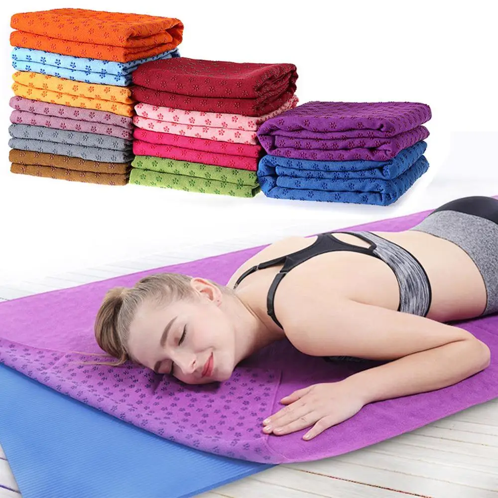 2019 Новинка 183*63 см портативное Полотенце Для Йоги Нескользящие впитывают воду