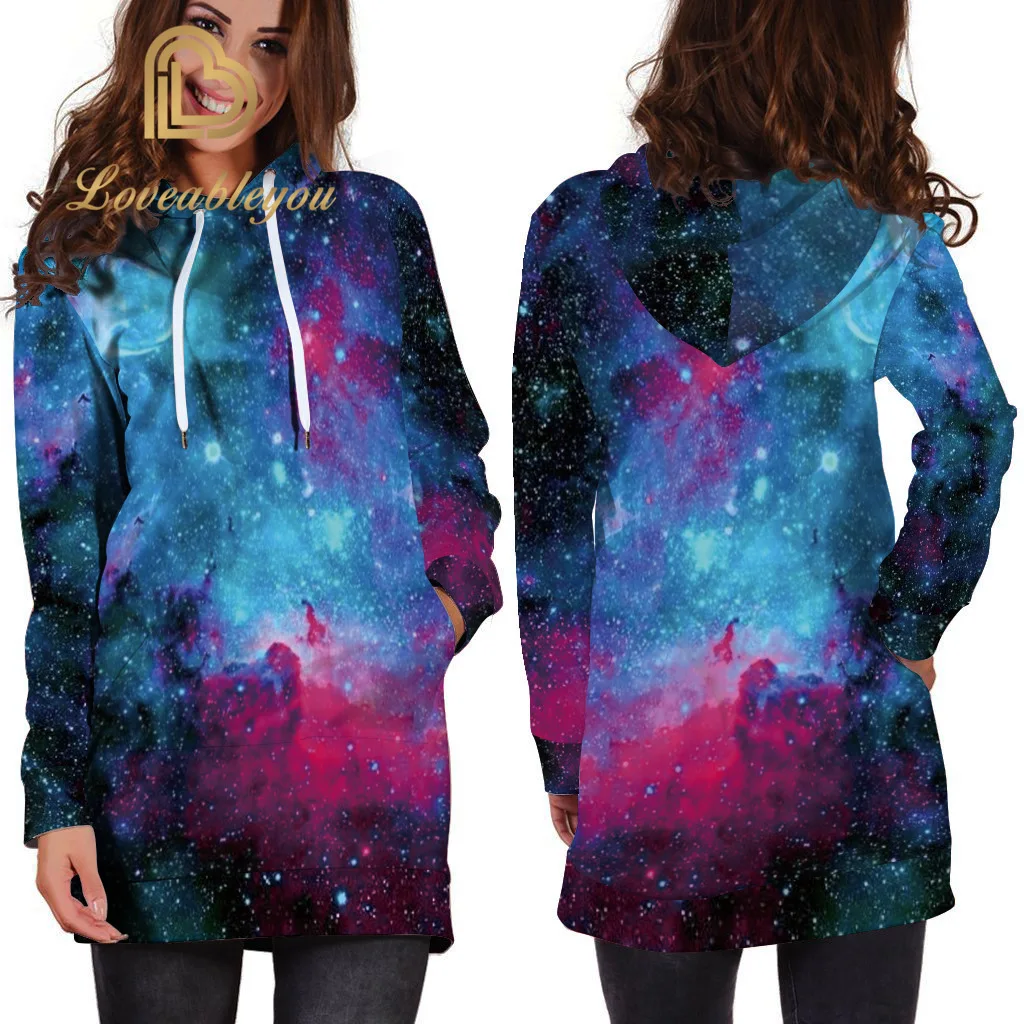 2019 пространство 3D толстовки для мужчин/для женщин 3d с капюшоном принтом