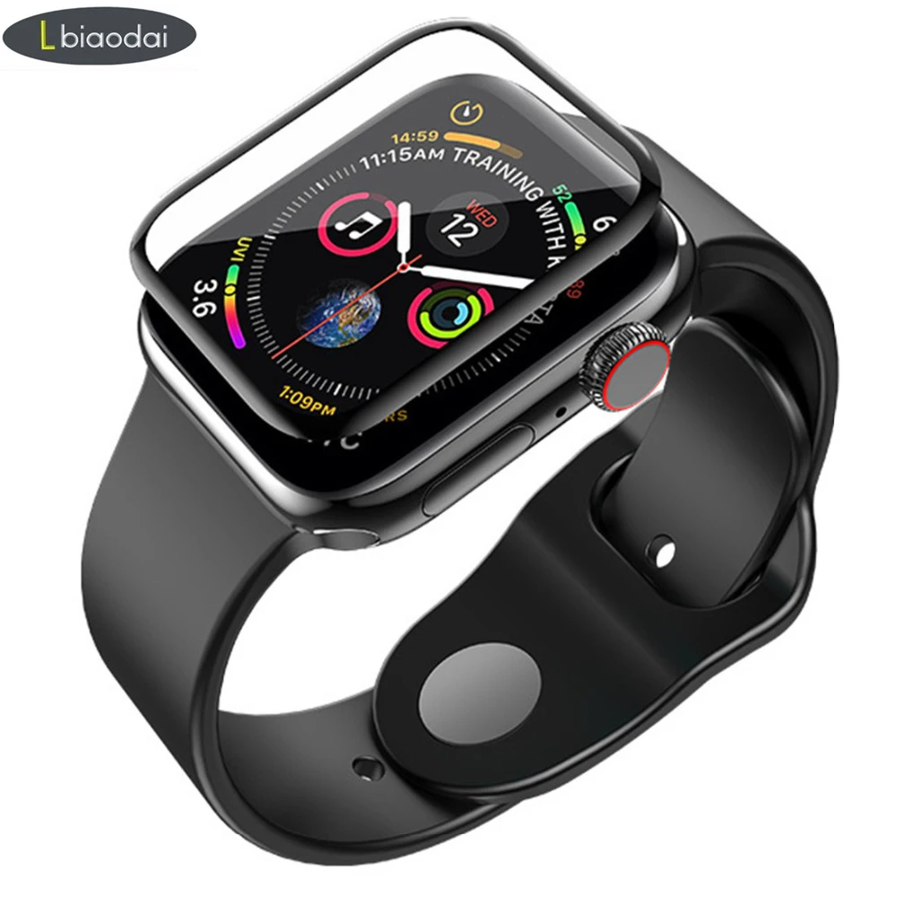 Закаленное стекло для Apple Watch 4 5 44 мм 40 мм защитный чехол Apple watch 5 4 3 2 1 42 мм 38 мм 3D изогнутая поверхность аксессуары