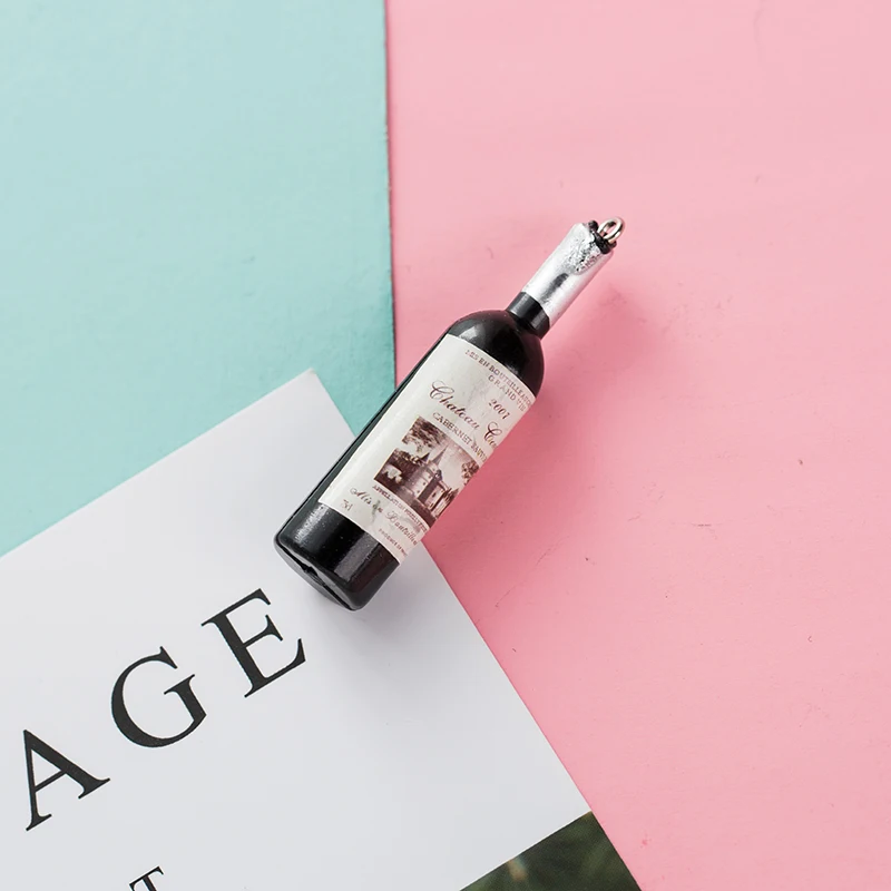 10 шт./лот Моделирование Медведь Бутылка красного цвета медведь бутылки ключевая