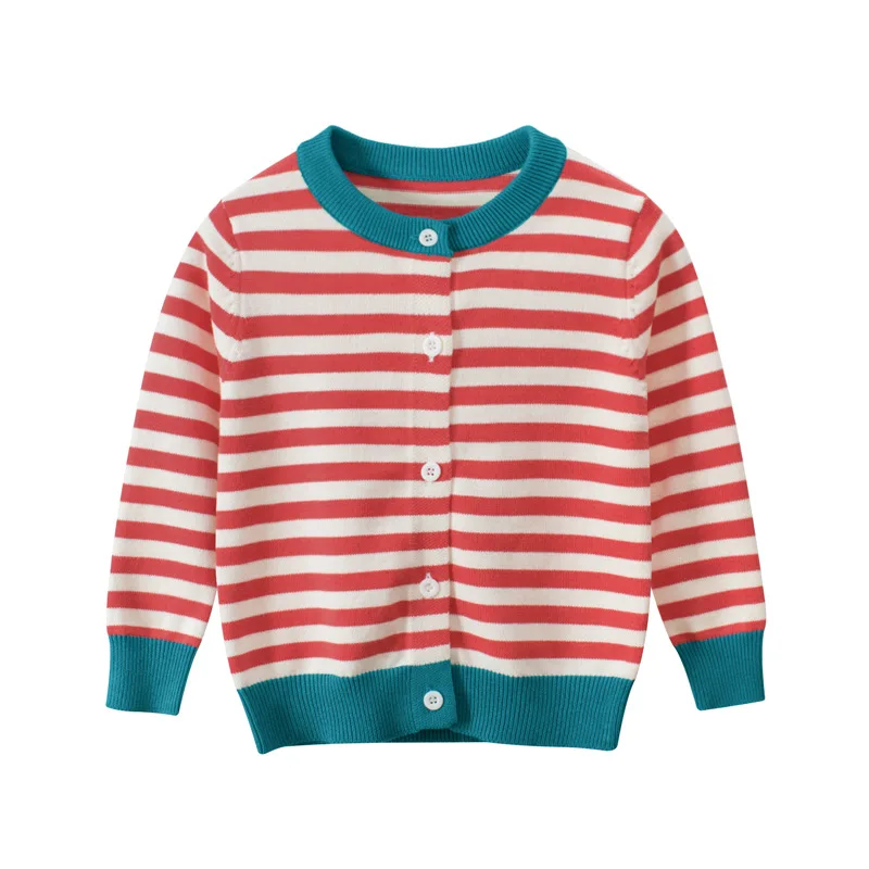 

Rlyaeiz Striped Kids Baby Knitted Sweater Knitting Cardigan Autumn Spring New Children Long Tops Sweaters Outwear Clothing
