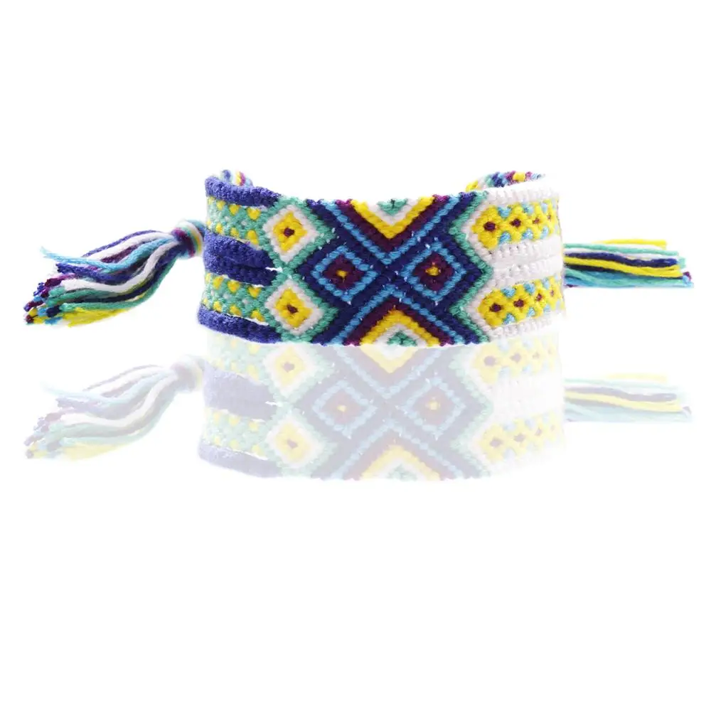 Летние плетеные браслеты дружбы ручной работы в богемном стиле с завязками