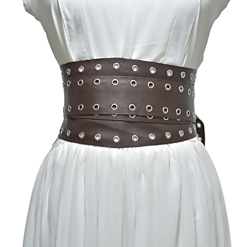 Бандажный корсет с бантом широкий пояс для женщин из искусственной кожи женский