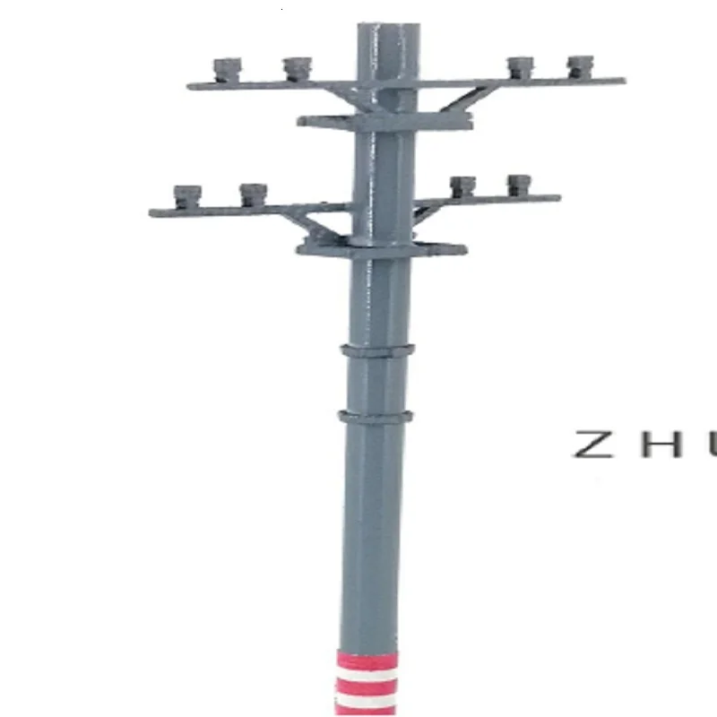 DIY HO 1:87 transformer plastic pole for train railroad scene layout unpainted and unassembled