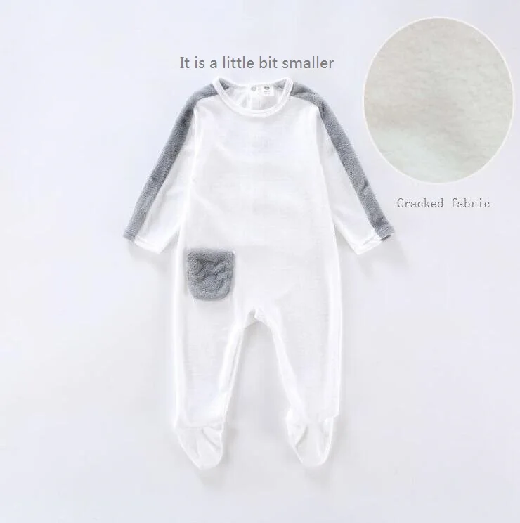 fur 2 cracked fabric Боди для малышей; пижамы; детская одежда с длинными рукавами; одежда для детей; комбинезоны для новорожденных; Одежда для мальчиков и девочек; Детский комбинезон - Цвет: fur 2 cracked fabric