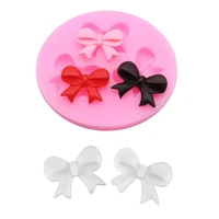 1pcs cake mold bowknots flower 3d fondant mold silicone cake decorating tool chocolate soap stencils kitchen baking accessor